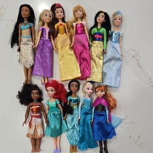 Disney Princess Doll Collection with Vibrant Dresses